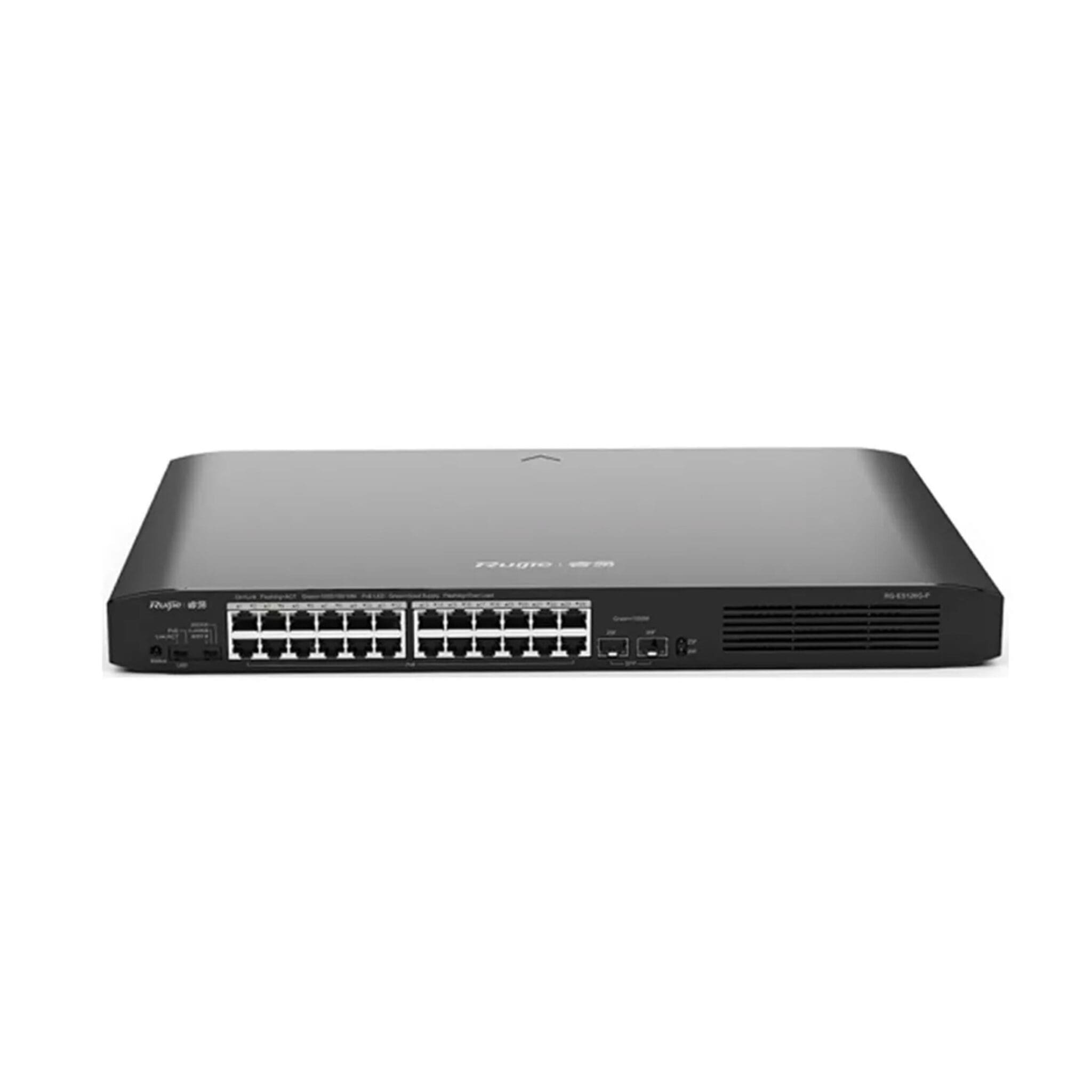 Reyee 24 Port Gigabit PoE 370W 2SFP Layer 2 Smart Switch HugePC
