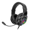 REDRAGON Over-Ear HYLAS Aux (Mic and Headset)|USB (Power Only)RGB Gaming Headset – Black