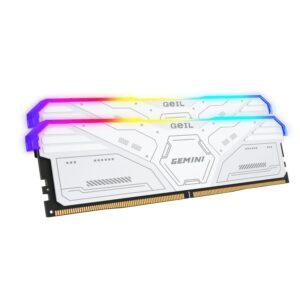 32GB GeiL Gemini RGB KIT(2X16GB) 6000MHz DDR5 Desktop Gaming Memory – White