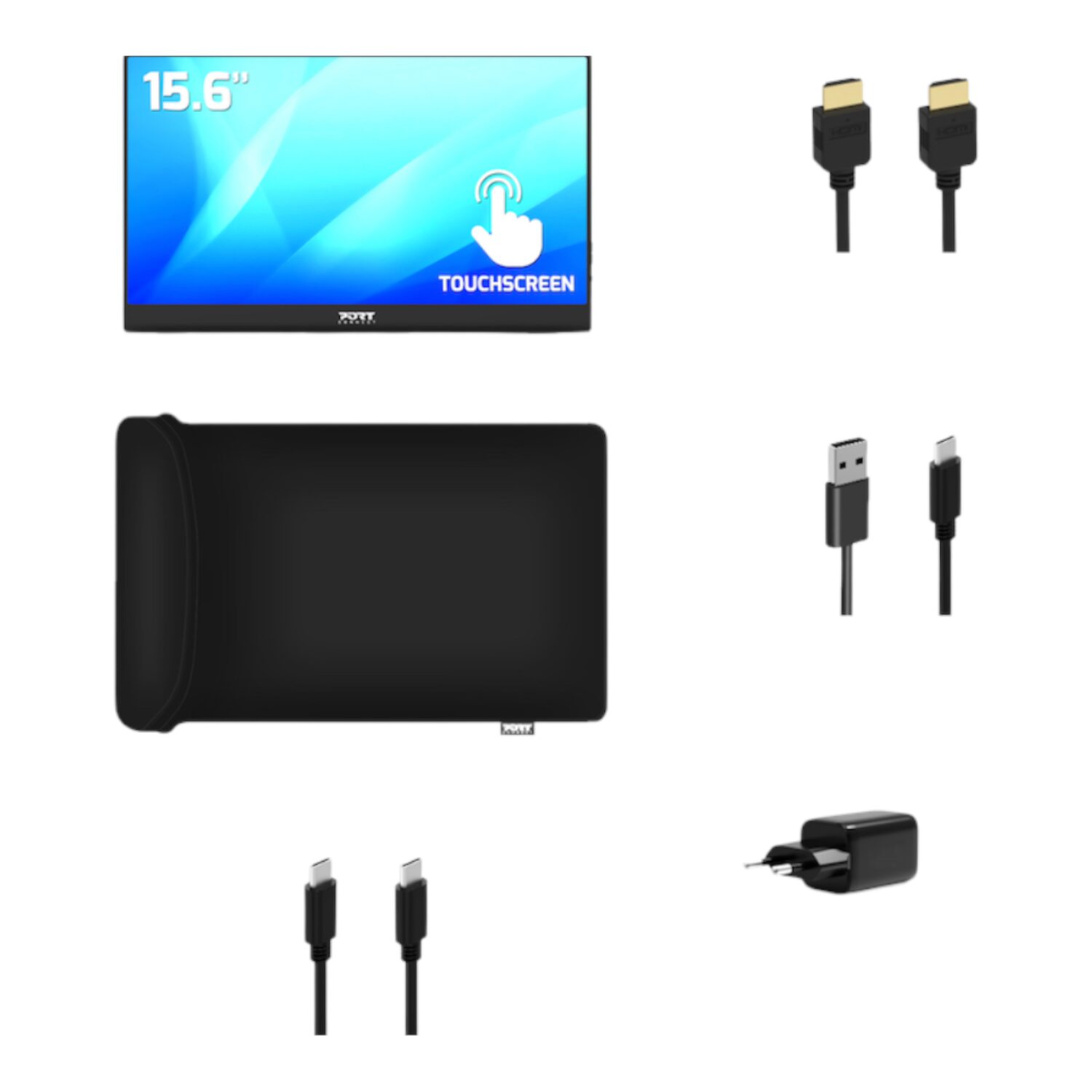 15.6" Port Connect Full HD Touchscreen Portable Monitor - Image 5