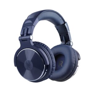 Oneodio Pro 10 Professional Wired Over Ear DJ and Studio Monitoring Headphones – Dark Blue