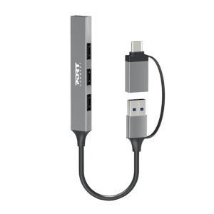 Port Connect USB Type-C to 4-port USB-A 3.0/2.0 Hub