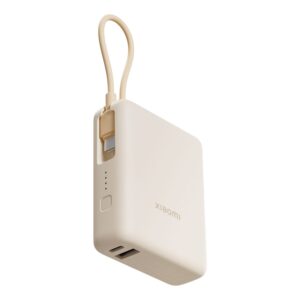 10,000mAh Xiaomi 33W Power Bank (Integrated Cable) – Tan