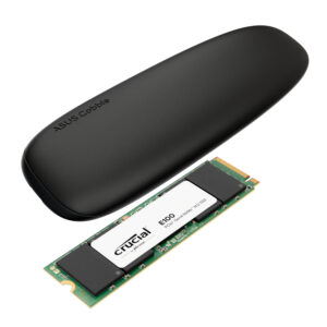 2TB Asus Cobble M.2 SSD Type-C Enclosure and Crucial E100 NVMe Bundle – Black