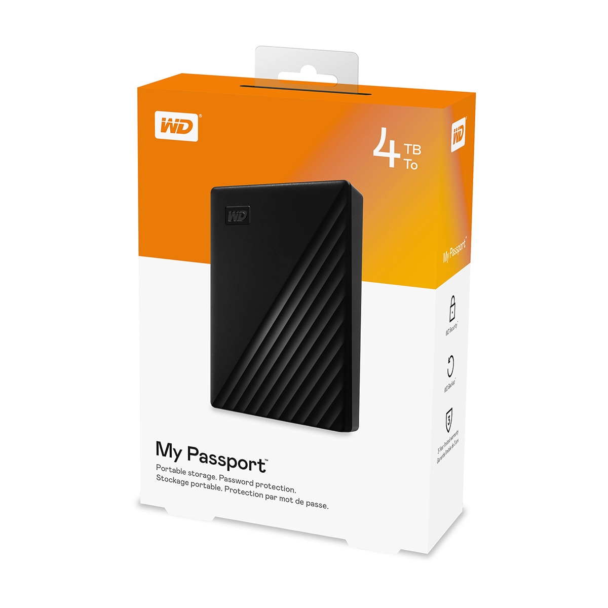 4TB Western Digital MY Passport 2.5" USB 5Gbps Type-A External Hard Drive - Black - Image 3