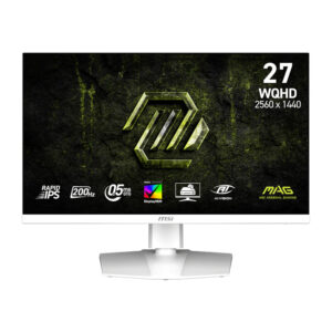 27″ MSI MAG 274QRFW E20 WQHD 200Hz IPS Gaming Monitor – White