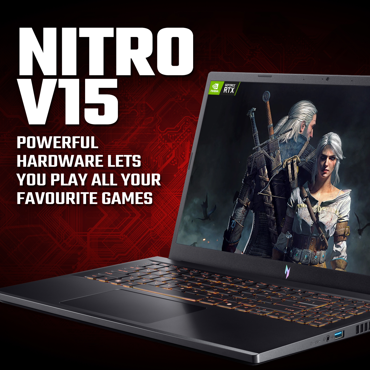 15.6" Acer NITRO V 15 Gaming Laptop | Intel Core 7 240H | 16GB | 512GB | RTX 4050 6GB | Windows 11 Home - Image 8