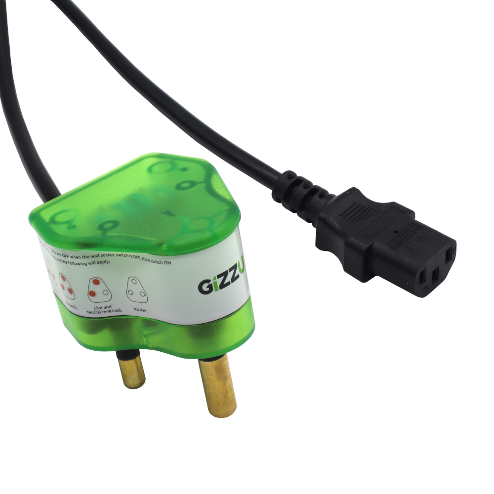 1.5M Gizzu Surge Protector 10A Kettle Plug Cable