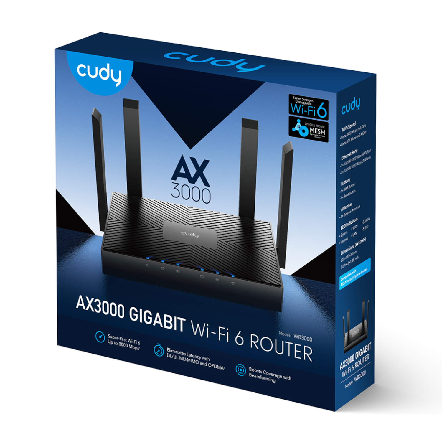Cudy AX3000 5-Port Gigabit Dual-Band Wi-Fi 6 Mesh Router - Image 5