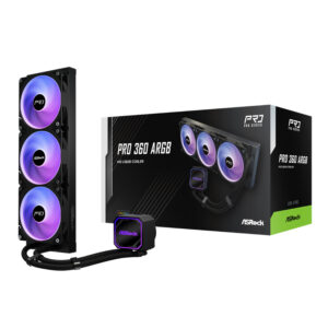 ASRock PRO 360 ARGB All-in-one Liquid CPU Cooler – Black