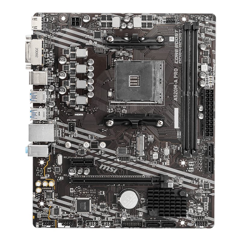 MSI A520M-A PRO AM4 AMD MATX Gaming Motherboard - Image 2