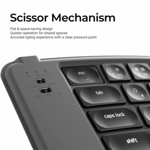 Keychron B11 Pro Ultra-Slim Wireless Foldable Keyboard Alice Layout – Space Gray