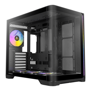 Antec C5 CURVED ARGB ATX | Micro-ATX | ITX ARGB Dual Chamber Mid-Tower Gaming Chassis – Black